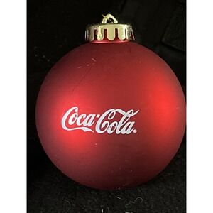 Coca Cola 1993 Red Plastic 3" Christmas Ball Ornament Pre-owned